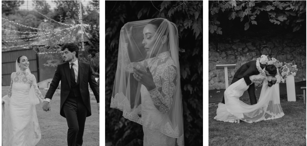 El lenguaje nupcial a medida de Silvia Ruiz y la maestría artesanal de Silvia Fernández Atelier