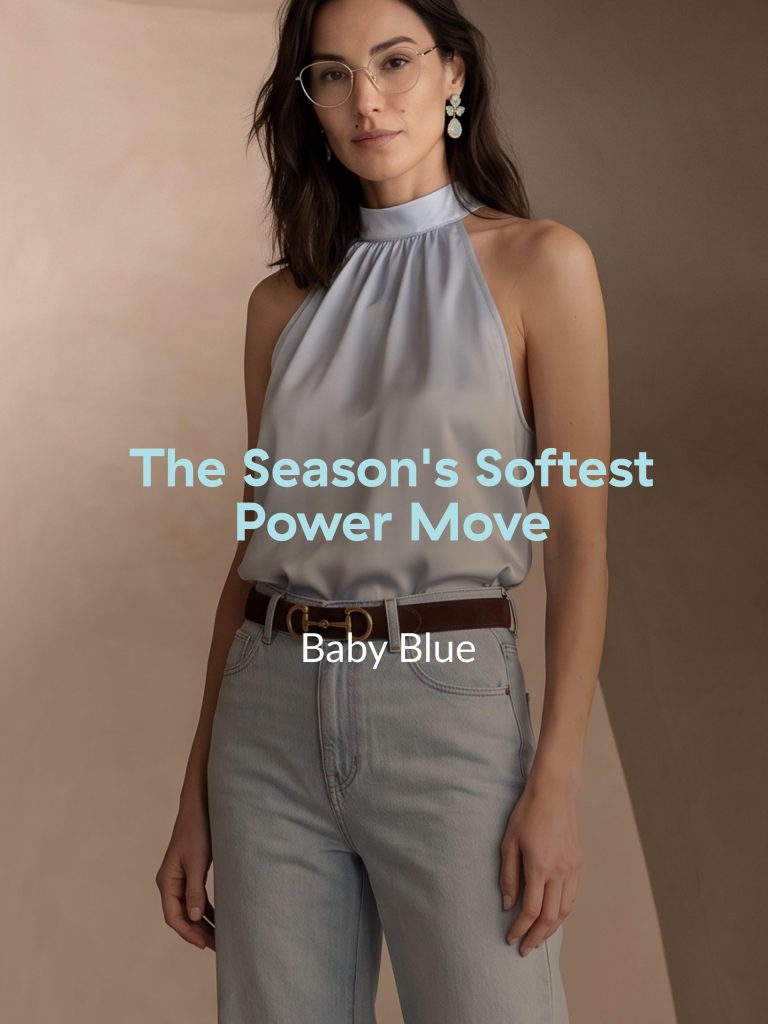 El baby blue se impone como el tono definitivo de entretiempo y revoluciona la sastrería femenina